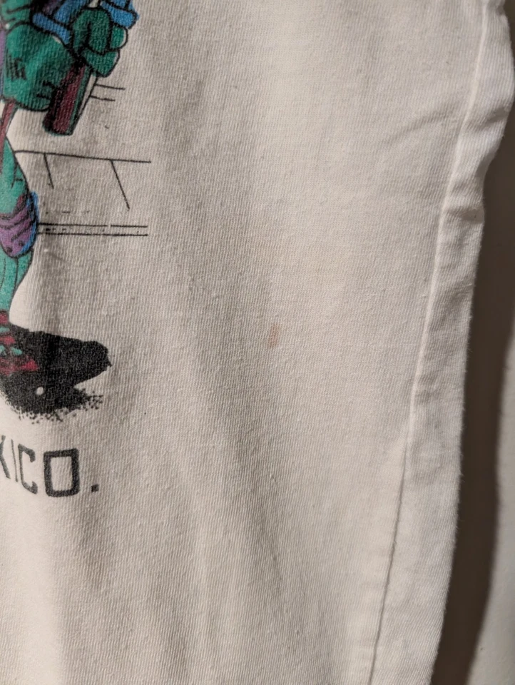 Vintage 90s Teenage Mutant Ninja Turtles Spanish Bootleg Kids Small T-Shirt - Image 4 of 4