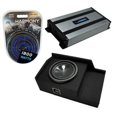 Fits 99-06 Chevy Silverado Ext Cab Alpine SWT-10S2 Single 10 Sub Box & HA-A800.1