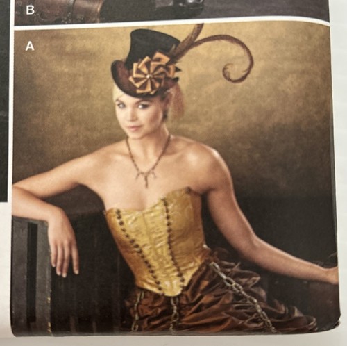 Costume cosplay giacca steampunk modello semplicità 1248 taglia 14-22 gonna bustier - Foto 4 di 10