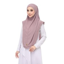 Women's 2 Piece Casual Hijab with Undercap - Soft Cotton, Lightweight Stretch
