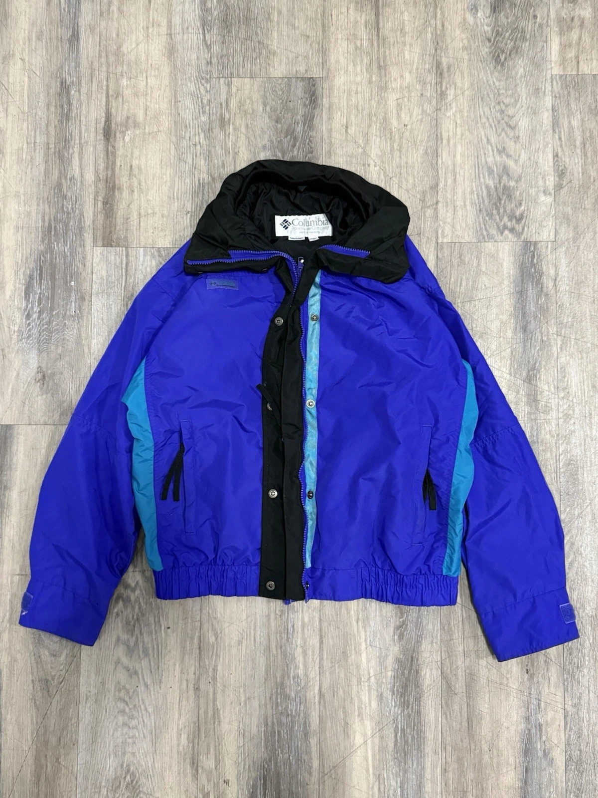 Vintage Columbia Women’s L Insulated Jacket Full Zip Blue 90’s