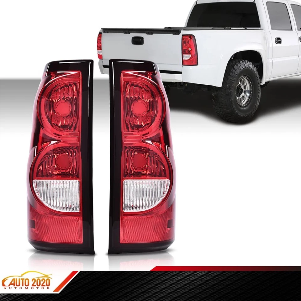 Pair Red Tail Lights Brake Lamps Fit For 03-06 Chevy Silverado 1500 2500 3500 HD - Image 2 of 4