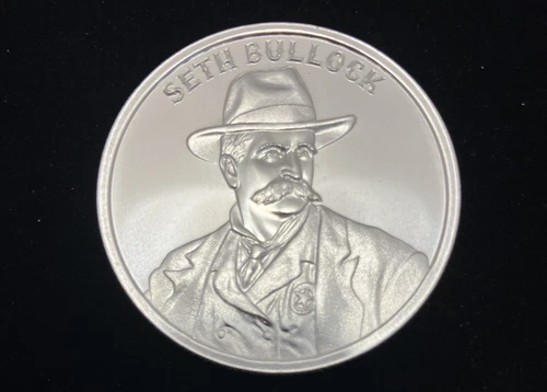 Wild West Legends Series Seth Bullock 1oz .999 Silver USA Made Round BU Intaglio