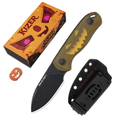 #ad Kizer Halloween Drop Bear Fix Fixed Knife 14C28N Blade PEI Handle With Sheath $41.99