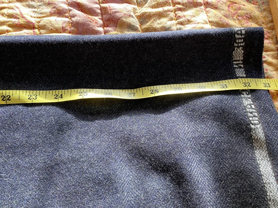 Cashmere Dark Blue Fabric Herringbone - Image 4 of 4