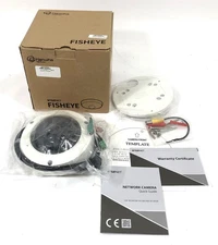 New Open Box Wisenet XNF-8010RW 6MP PoE Indoor 360 Fisheye Network Camera