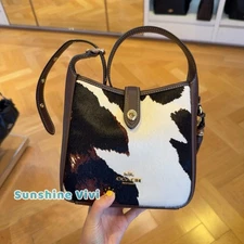 NWT Coach Hadley Mini Crossbody Bag With Cow Print And Tassel CCE14