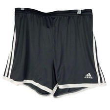 Adidas Climacool Shorts Girls Size XL Black  White Drawstrings Striped Athleti