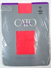 CATO Ultrasheer Pantyhose IMPATIENS PINK Size C Sandal foot Toe New
