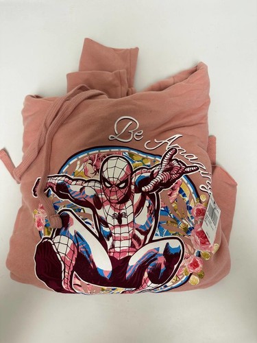 SPIDER-MAN MARVEL Pink Floral Crop Top Universal Studios EXCLUSIVE - Picture 2 of 3