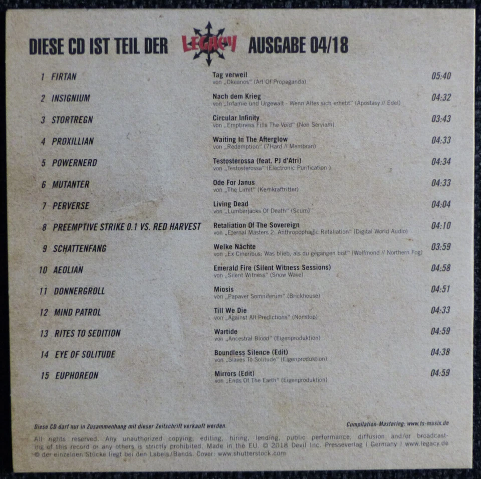 Legacy Vol.115-Heftbeilage-Firtan-Insignium-Powernerd-Schattenfang-Donnergroll.. - Bild 2 von 2
