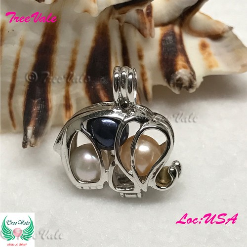 Legendary Elephant Pearl Cage Pendant - 925 STERLING SILVER - Picture 3 of 6