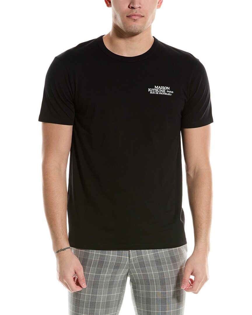 Классическая футболка Maison Kitsune мужская черная Xxs 11790₽