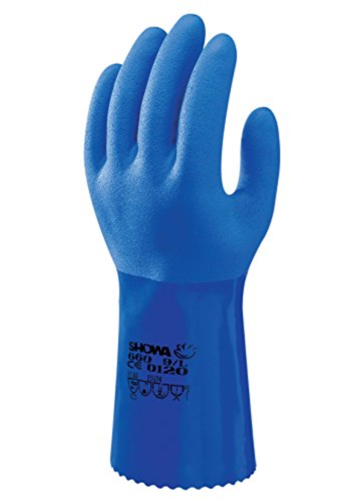 SHOWA 660, Rivestimento in PVC, Chimico, Blu, 9/L