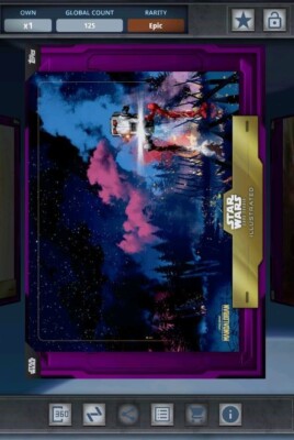 Digital Star Wars Card Trader Illustrated CTI Purple Mandalorian Sanctuary 125cc