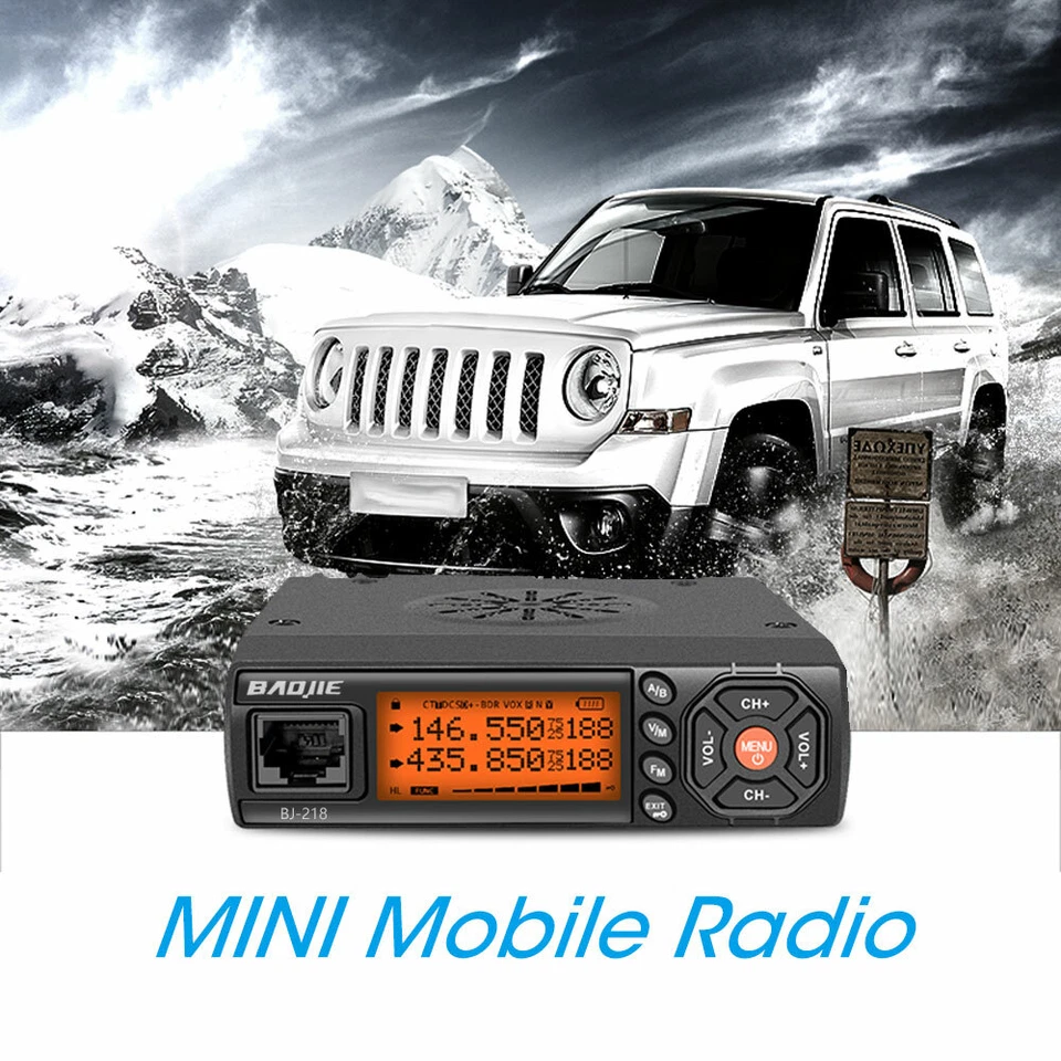 BJ-218 Mini Auto Mobiler Transceiver VHF UHF Dual Band Zwei Wege Radio 128 Kanäle 25 W UK - Bild 2 von 4
