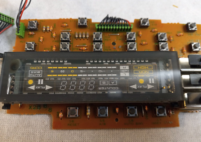 KENWOOD KX-W8010 Stereo Double Cassette Deck FRONT DISPLAY PCB w