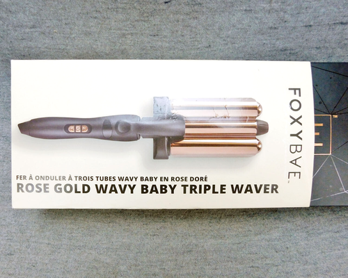 Ferro arricciacapelli Wavy Baby Triple Waver oro rosa di FoxyBae nuovo in scatola aperta - Foto 3 di 17