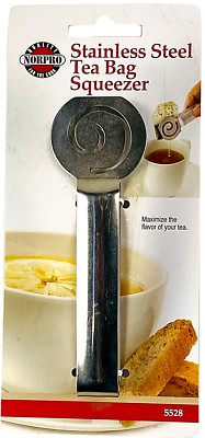 Norpro Silver Stainless Steel Tea Bag Squeezer Kitchenware Tableware NEW