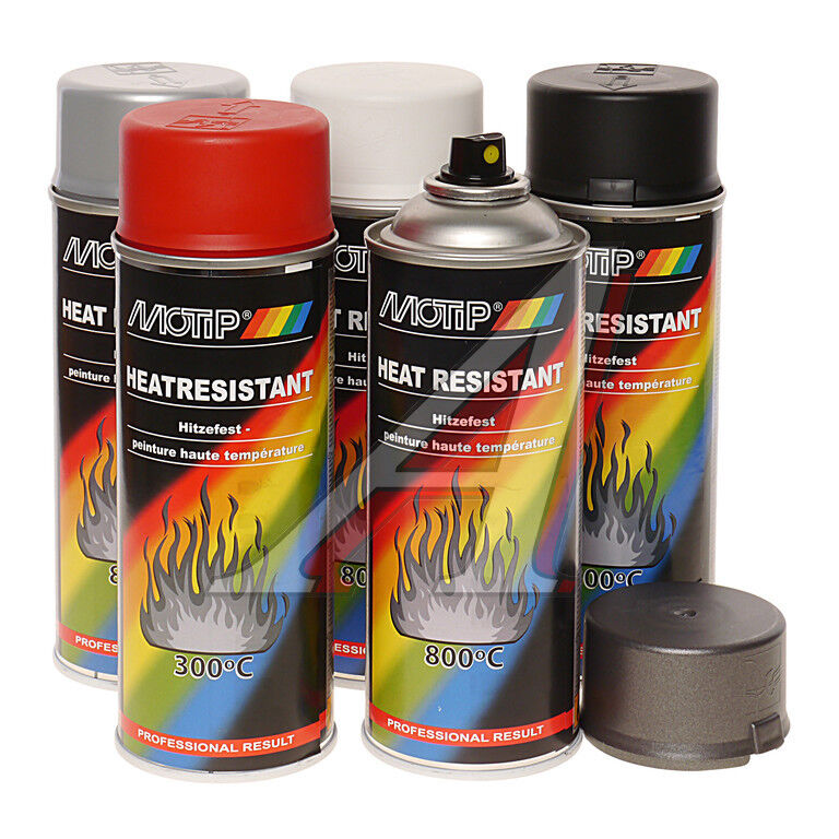 Bombe spray peinture haute température HQS noir 800°C pour pot  d'échappement 400ML