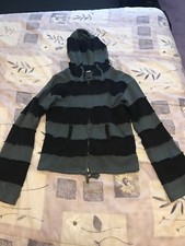 black and blue striped sweatshirt