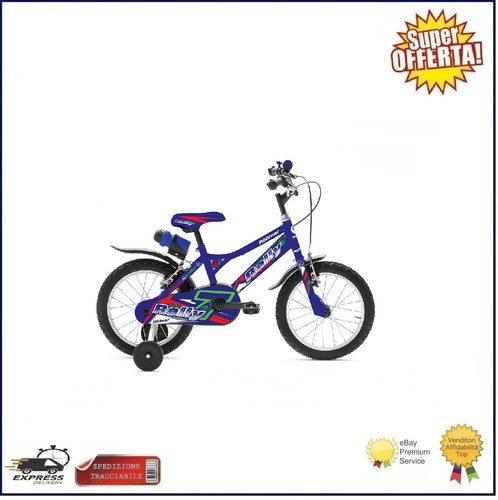 Mtb 12 Bambino Bici Bicicletta Rollmar Rally 1V Bimbo 3/5 Anni Blu Con  Rotelle | eBay