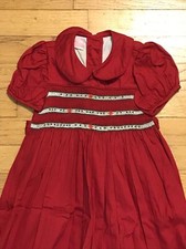 Will  beth Smocked Red Dress Size 4T