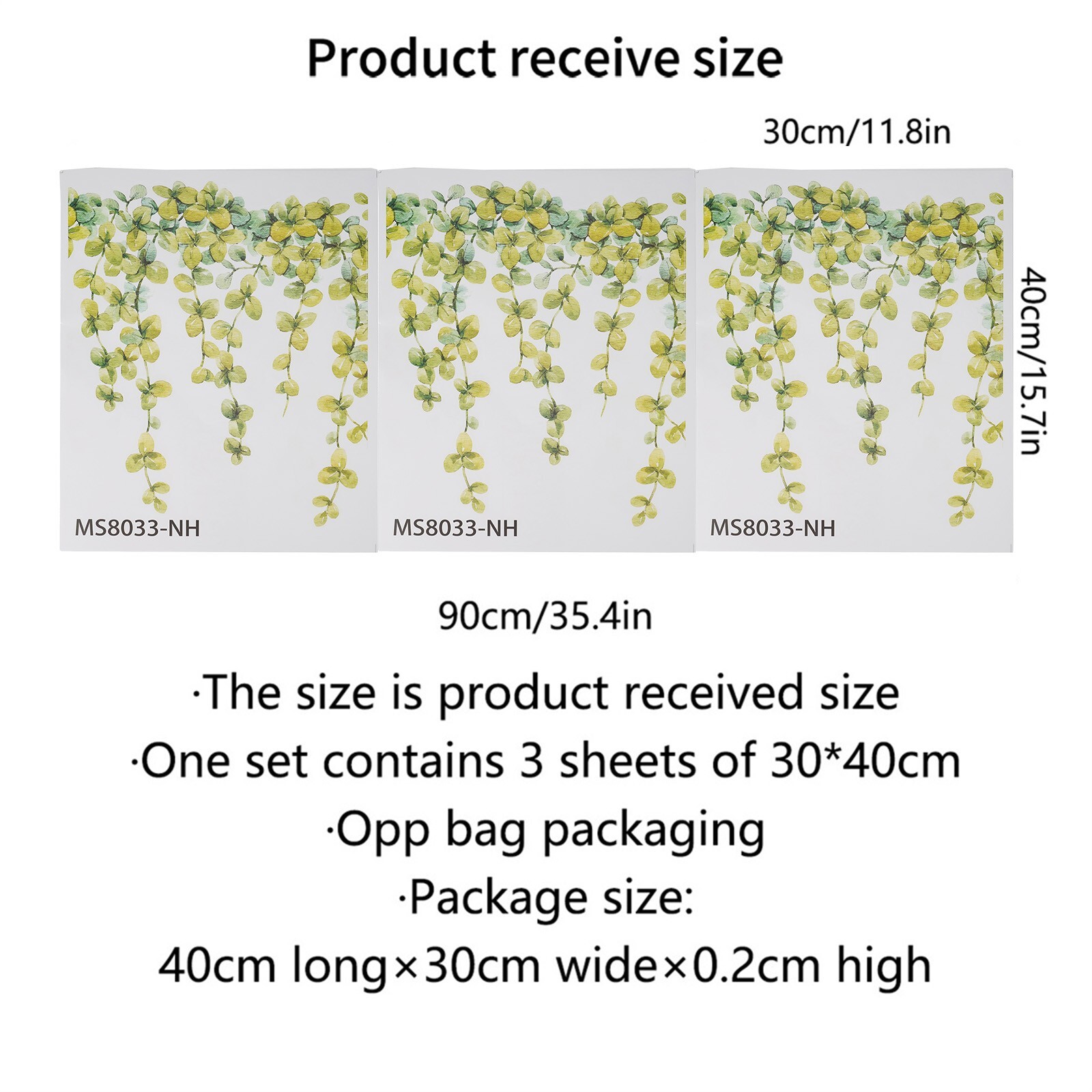 Wall Stickers Artistic Green Plants Home Decoration Removable Stickers