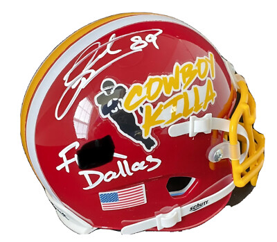 Santana Moss Signed Custom Cowboy Killa Mini W Full Dirty Word Inscription