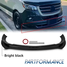 Fit For 2019 2020 -2024 Sprinter W907 New Black Front Bumper Spoiler Lip Kit