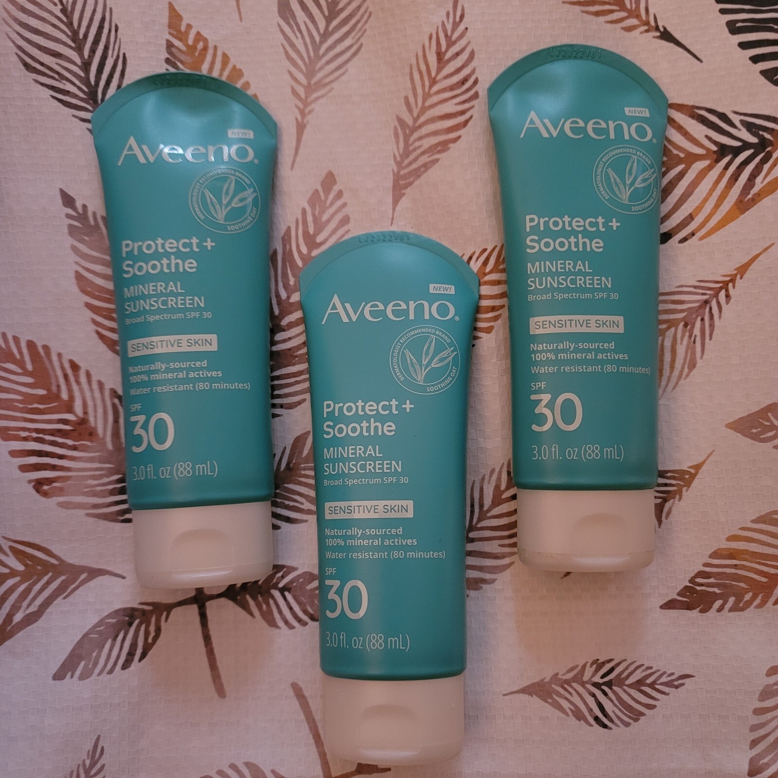 Aveeno Protect + Soothe SPF 30 Mineral Sunscreen 3 fl oz Exp 07/24