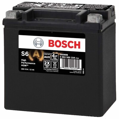 Auxiliary Battery Bosch S6 AGM High Performance CCA 200 Start/Stop