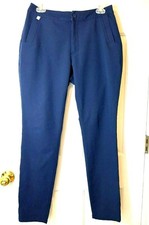 FIGS Women's Navy Blue Skinny Straight Leg Polyester Blend Scrub Pants Size S
