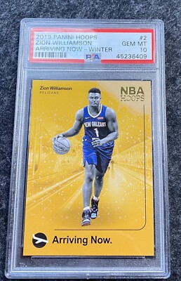 ZION WILLIAMSON ROOKIE RC PSA 10 2019-20 PANINI NBA HOOPS WINTER ARRIVING NOW