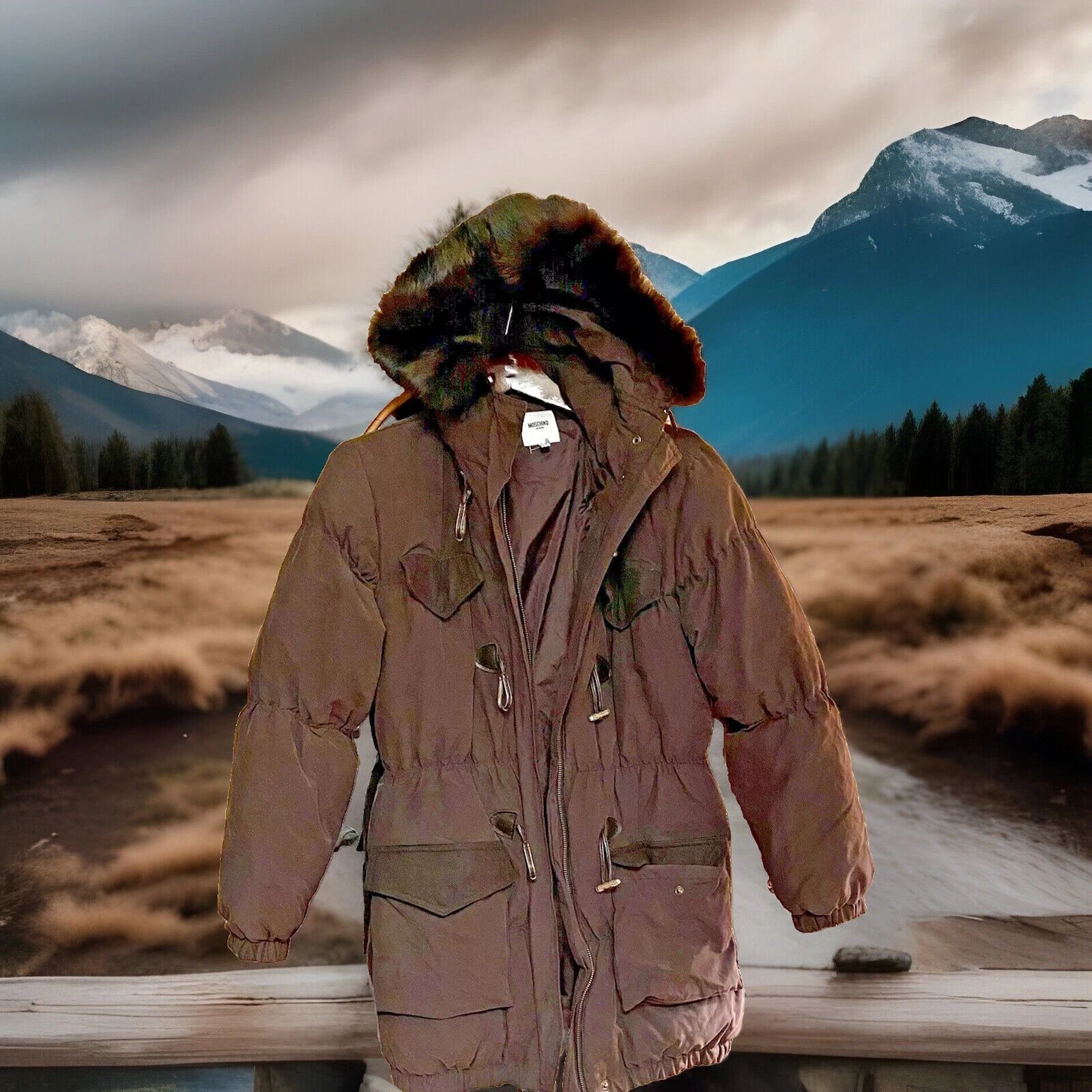 Cappotto imbottito donna taglia 8 designer Moschino