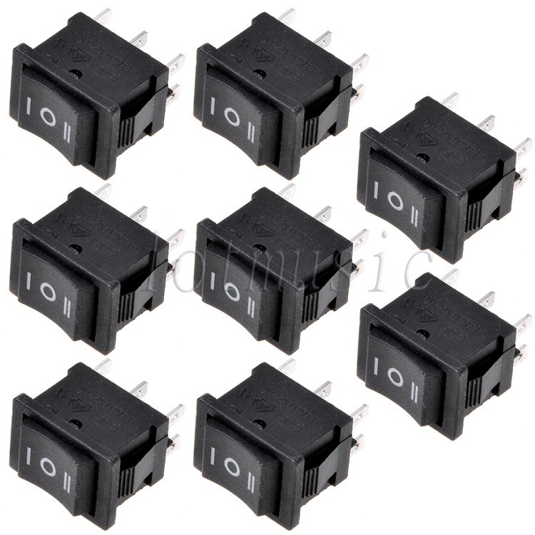 Details About 8 6 Pin Dpdt On Off On 3 Position Snap In Boat Rocker Switch 6a 250v 10a 125v Ac