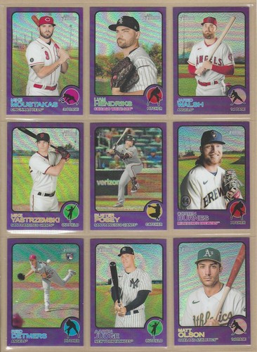 2022 REFRACTOR CROMADO PÚRPURA TOPPS HERITAGE HOT BOX - ELIGE EL QUE QUIERAS - Imagen 9 de 95