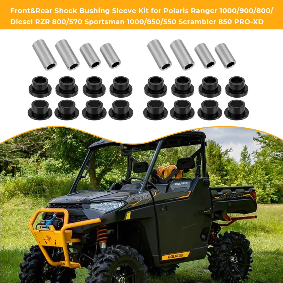 Front & Rear Shock Bushing Sleeve Kit for Polaris Sportsman 550 850 1000 X2/XP - Image 3 of 4