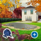 Aufblasbare Abdeckplane für Pool achtform 3,00x4,70m grau inkl. Pumpe, Air Cover