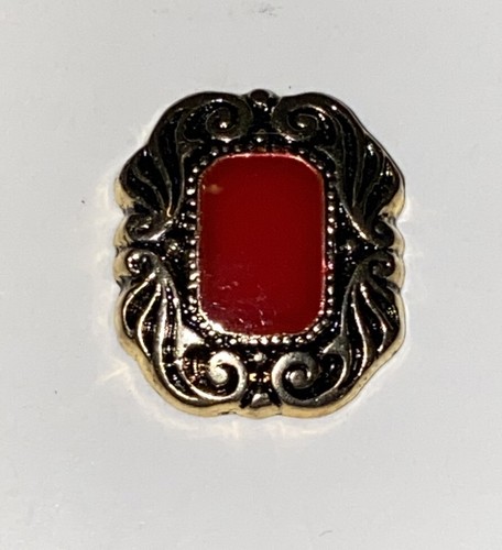 Streamline Buttons Sz 24 5/8” Red & Gold K411 NOS - Picture 1 of 3