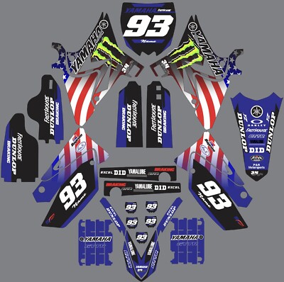UFO Restyle YAMAHA GRAPHICS  YZ 125 YZ125 YZ 250 YZ250 2002-2014 American Flag