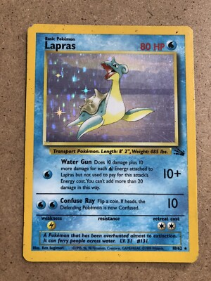 ポケモン - Lapras ラプラス 1ED 1st Edition 英語版 10/62 Lapras 10/62 Rare Holo Fossil Pokemon Card | eBay