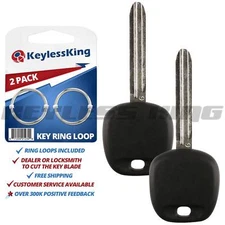 2 New Uncut Replacement Transponder Ignition Blank G Chip Key for Toy44g-pt