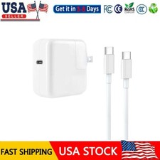 30W Power Adapter Charger USB-C Cable For Apple Macbook ipad pro A1534 A1540