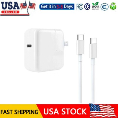 30W Power Adapter Charger USB-C Cable For Apple Macbook ipad pro A1534 A1540