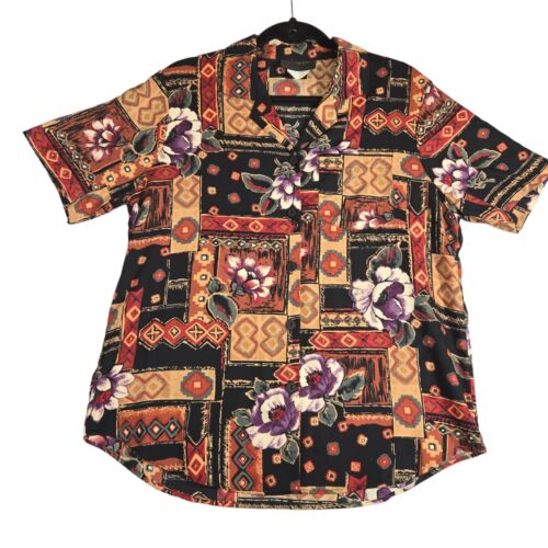 Vintage Solei Hawaiian Shirt Medium Multicolor Fl… - image 1