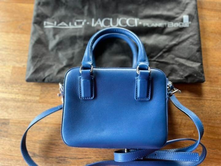 IACUCCI ブルーショルダーバッグ IACUCCI Handbag Shoulder Small Tote Bag Purse in Blue w