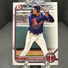 2022 Bowman Prospects Carlos Aguiar #BP-1 Minnesota Twins