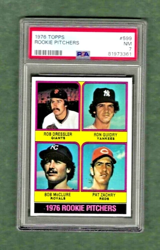1976 PSA 7 NM Newly Graded Topps Rookie Ron Guidry # 599 New York Yankees