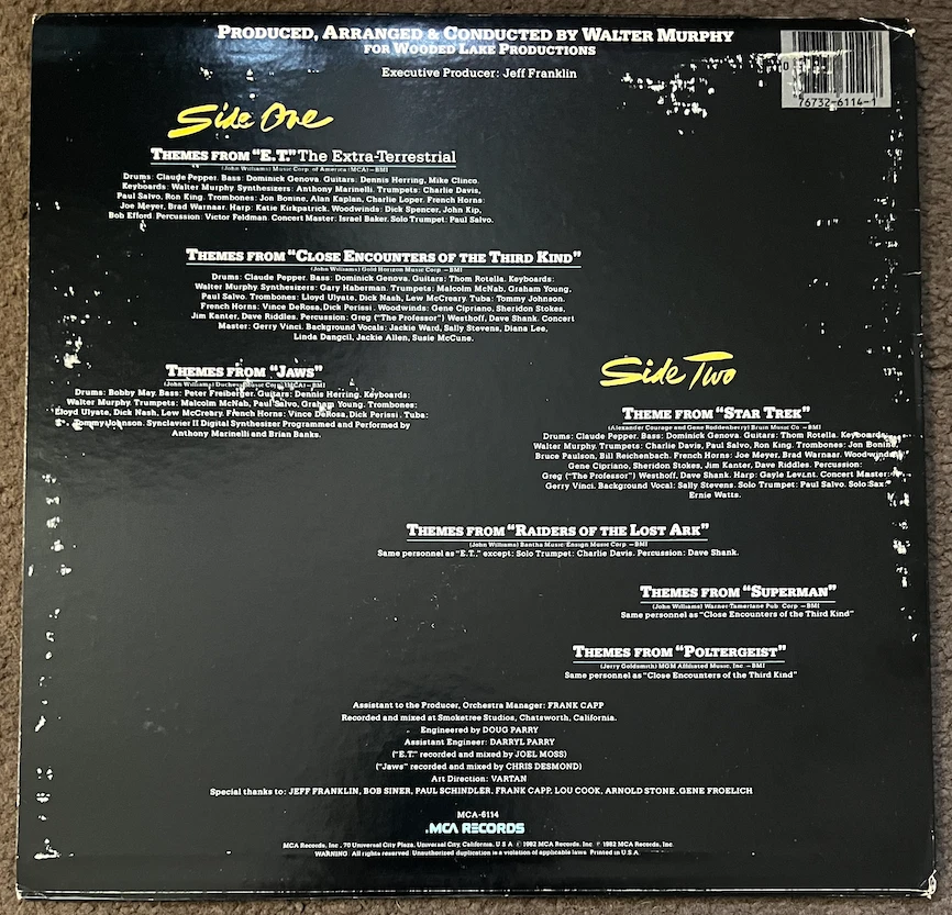 Gebraucht Themes From E.T.The Extra-Terrestrial LP MCA-6114 (1982) Promo Kopie - Bild 2 von 4